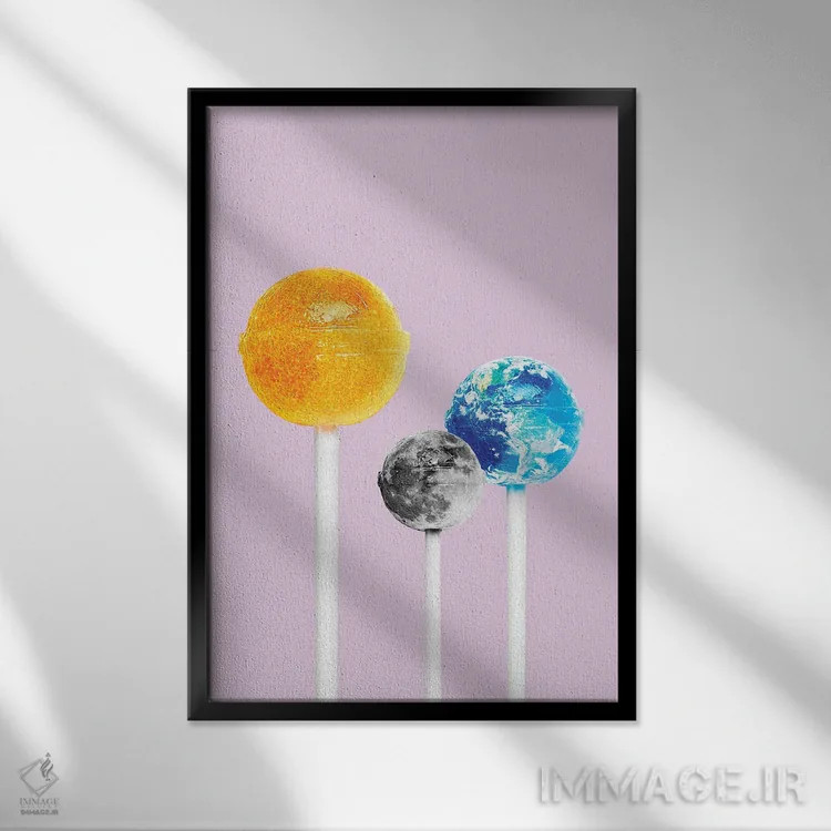 تابلو دکوراتیو "سیستم لولی" اثر یوناس لوس - نمای قابدار مشکی