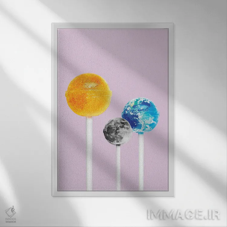 تابلو دکوراتیو "سیستم لولی" اثر یوناس لوس - نمای قابدار سفید