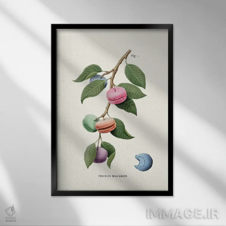 تابلو دکوراتیو "کارخانه ماکارون" اثر یوناس لوس - نمای قابدار مشکی