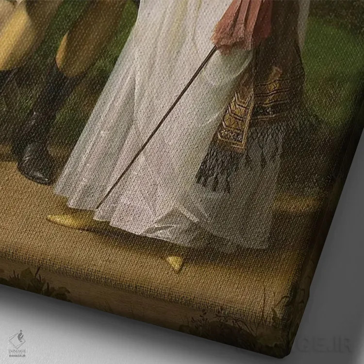 تابلو دکوراتیو "زوج کامل" اثر یوناس لوس - نمای نزدیک بافت بوم