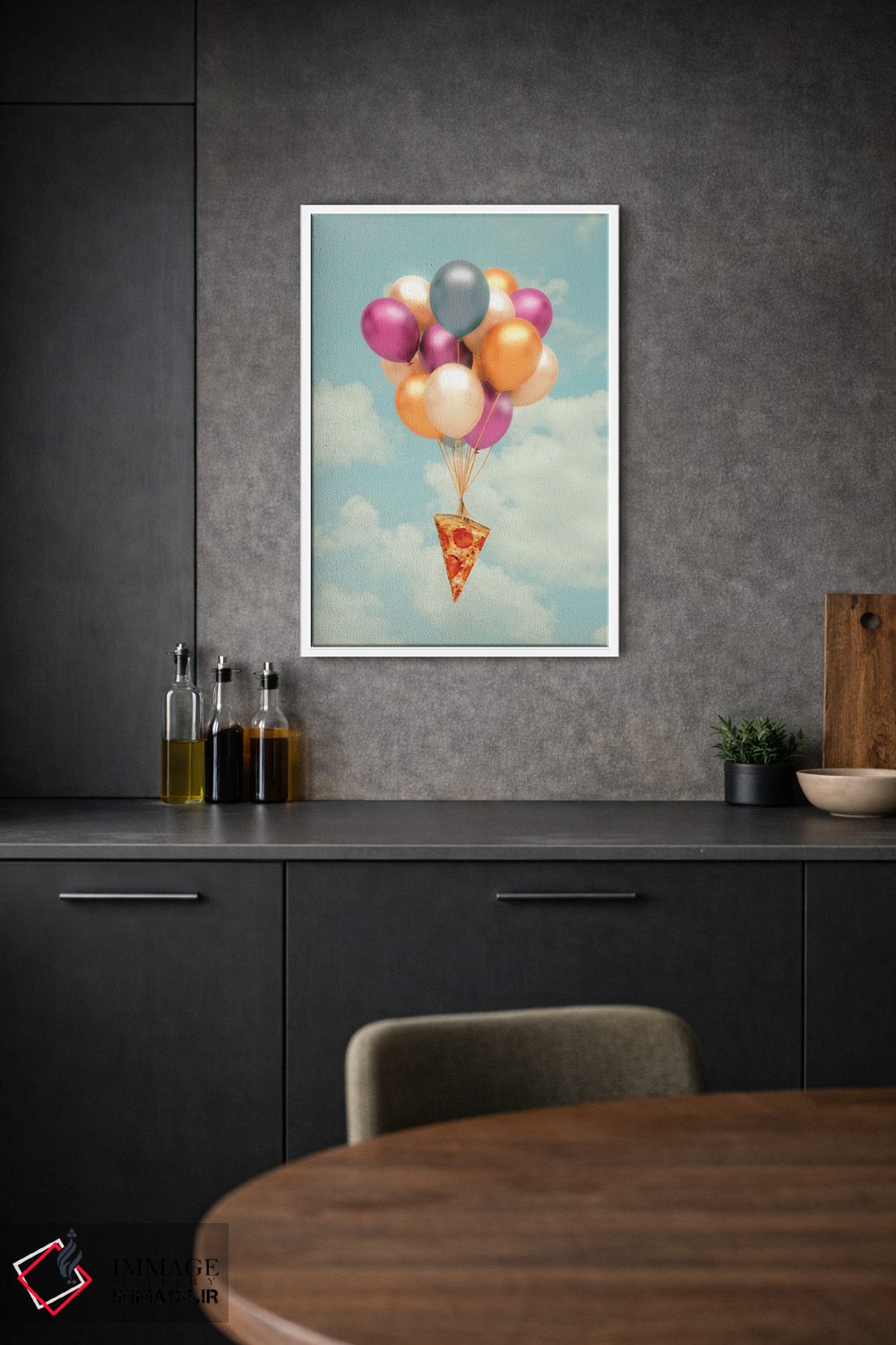 تابلو دکوراتیو "بادکنک های پیتزا" اثر یوناس لوس - D1W