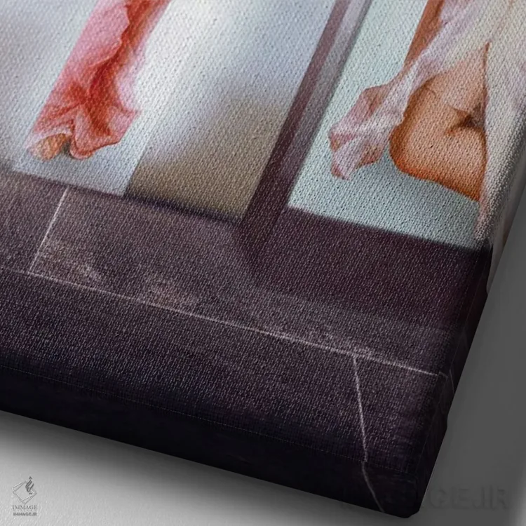 تابلو دکوراتیو "در حال بالا رفتن" اثر یوناس لوس - نمای نزدیک بافت بوم