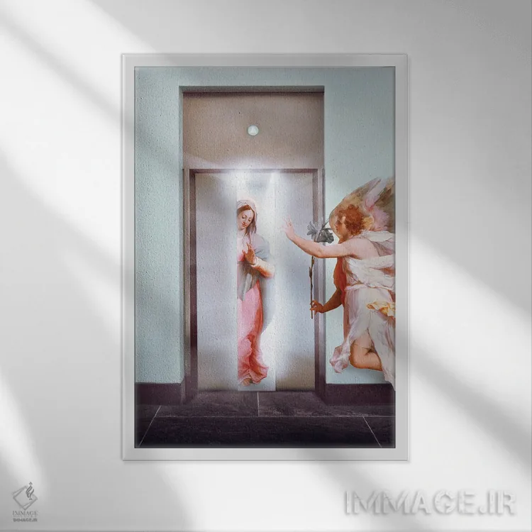 تابلو دکوراتیو "در حال بالا رفتن" اثر یوناس لوس - نمای قابدار سفید