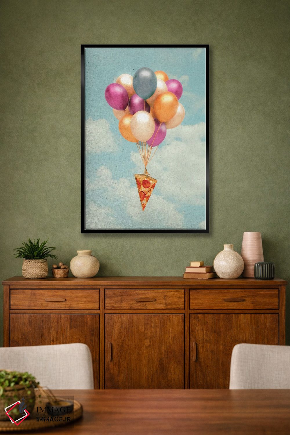 تابلو دکوراتیو "بادکنک های پیتزا" اثر یوناس لوس - D2B