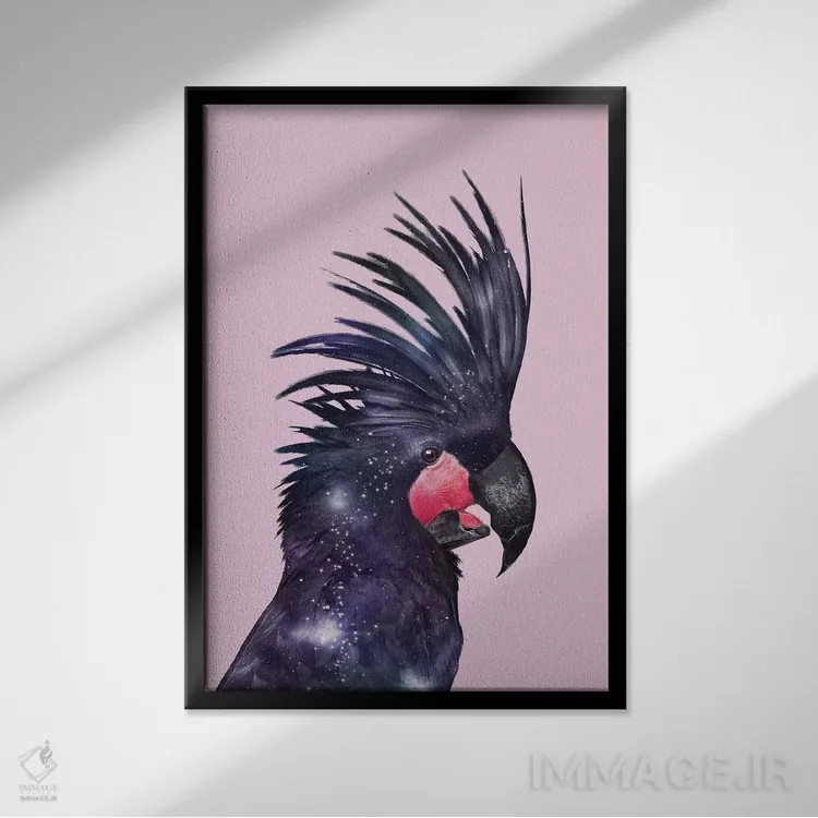 تابلو دکوراتیو "پرنده کهکشان" اثر یوناس لوس - نمای قابدار مشکی