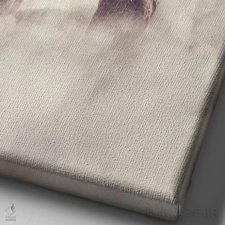 تابلو دکوراتیو "زرافه های غول پیکر" اثر یوناس لوس - نمای نزدیک بافت بوم