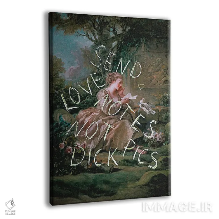 تابلو دکوراتیو "یادداشت های عاشقانه" اثر یوناس لوس - نمای پرسپکتیو محصول