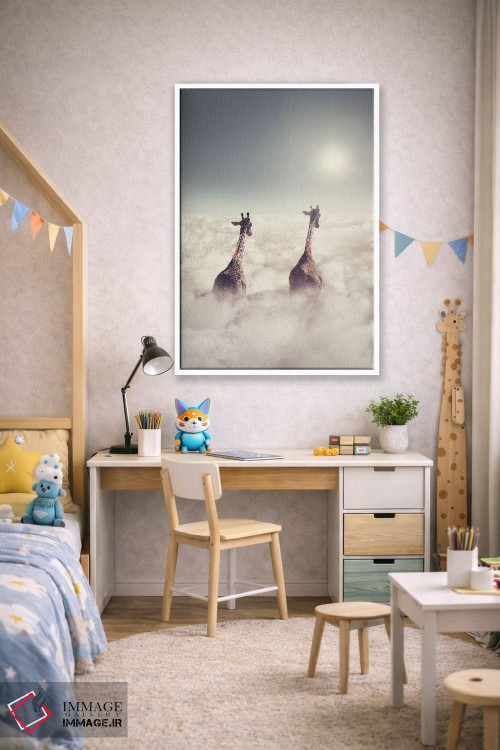 تابلو دکوراتیو "زرافه های غول پیکر" اثر یوناس لوس - D1W