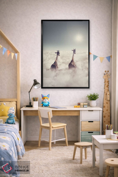 تابلو دکوراتیو "زرافه های غول پیکر" اثر یوناس لوس - D2B