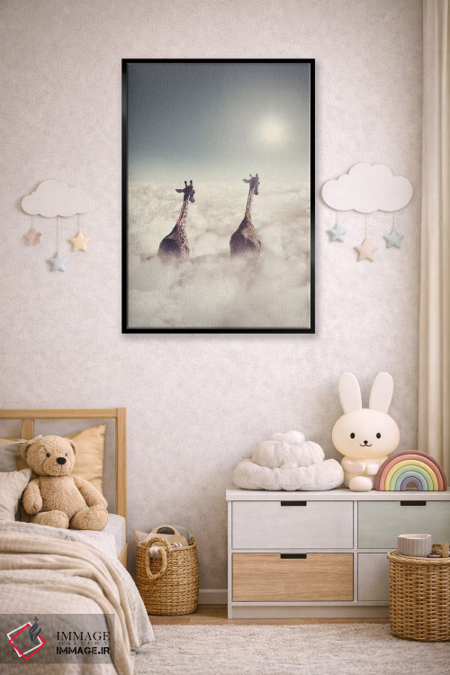تابلو دکوراتیو "زرافه های غول پیکر" اثر یوناس لوس - D5B