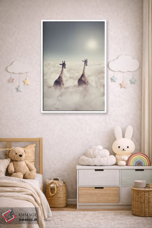 تابلو دکوراتیو "زرافه های غول پیکر" اثر یوناس لوس - D4W