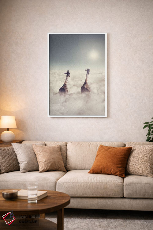تابلو دکوراتیو "زرافه های غول پیکر" اثر یوناس لوس - D3W