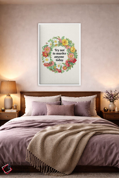 تابلو دکوراتیو "امروز سعی کن کسی را نکشی" اثر یوناس لوس - D3W