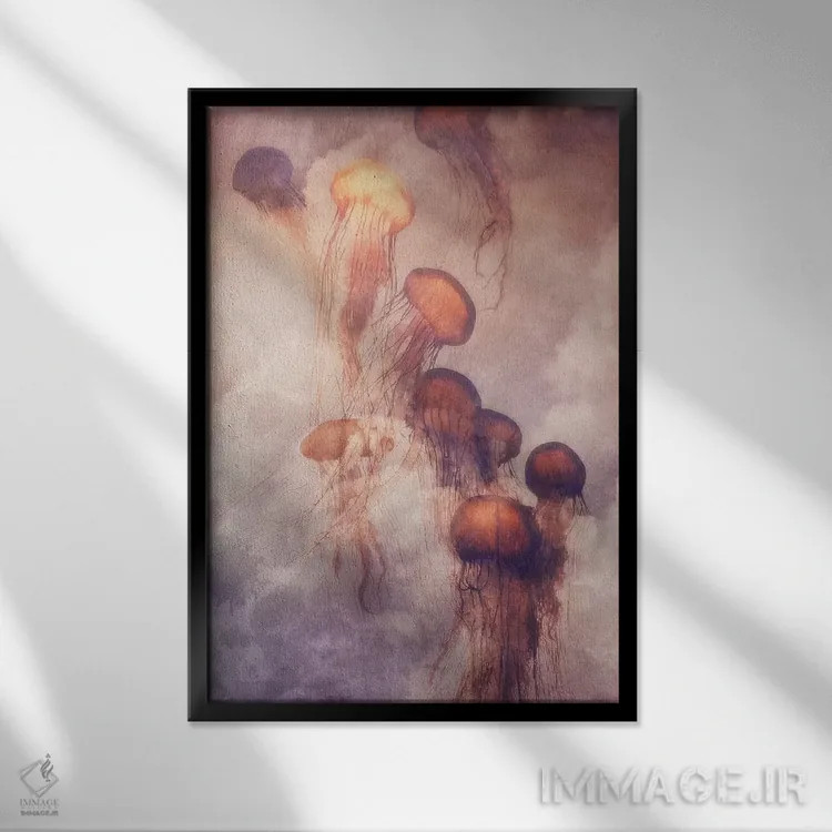 تابلو دکوراتیو "آسمان عروس دریایی" اثر یوناس لوس - نمای قابدار مشکی