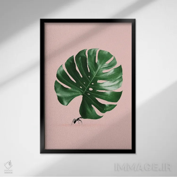 تابلو دکوراتیو "مورچه مونسترا" اثر یوناس لوس - نمای قابدار مشکی