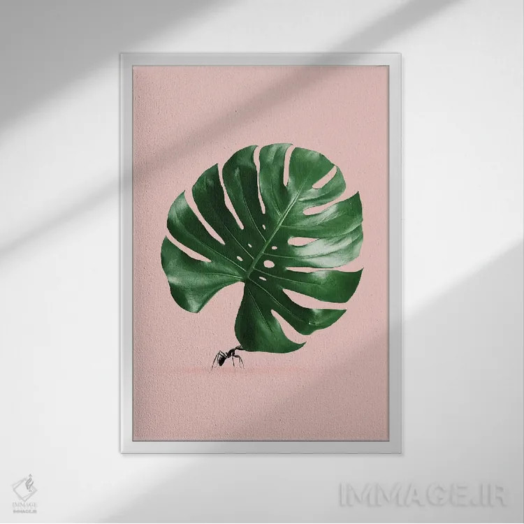 تابلو دکوراتیو "مورچه مونسترا" اثر یوناس لوس - نمای قابدار سفید