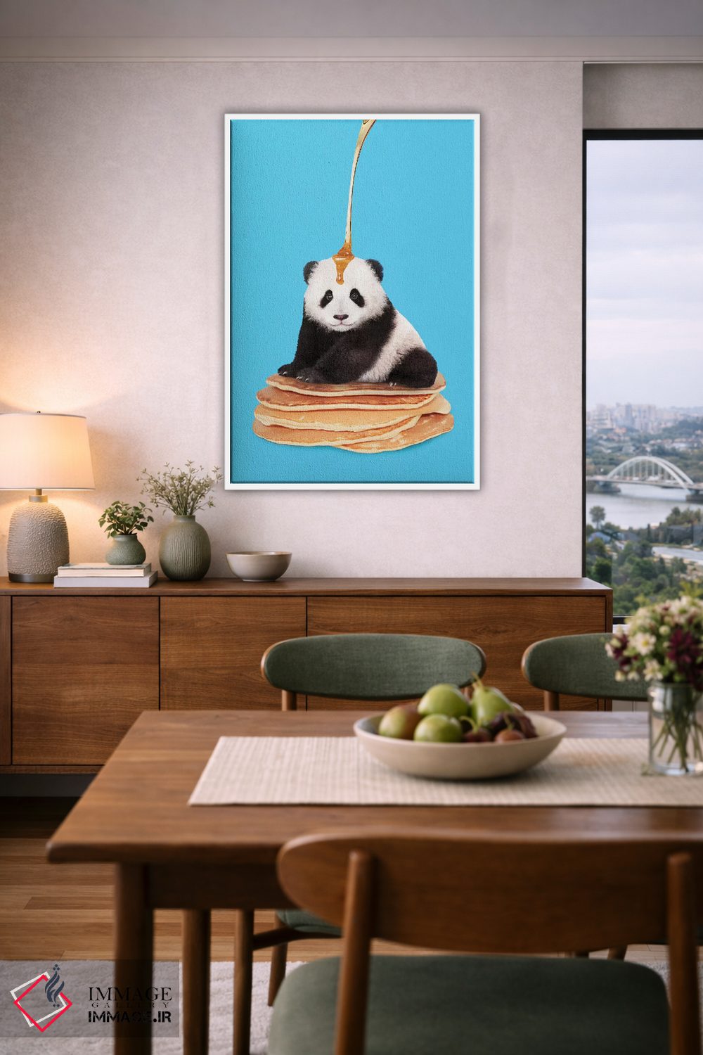 تابلو دکوراتیو "پاندای پنکیکی" اثر یوناس لوس - D6W