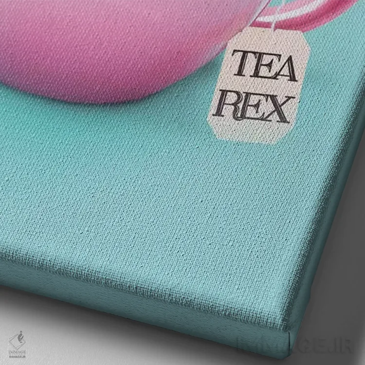 تابلو دکوراتیو "چای تگز " اثر یوناس لوس - نمای نزدیک بافت بوم