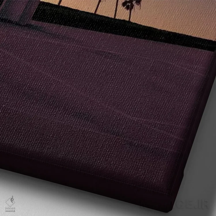 تابلو دکوراتیو "ماه سبدی" اثر یوناس لوس - نمای نزدیک بافت بوم