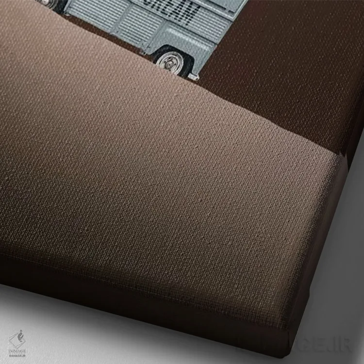 تابلو دکوراتیو "ون بستنی" اثر یوناس لوس - نمای نزدیک بافت بوم