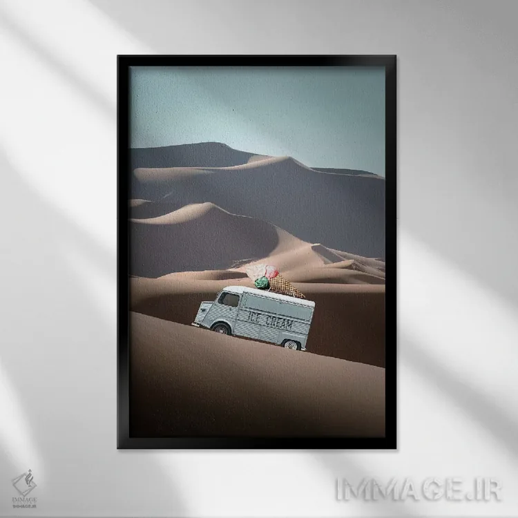 تابلو دکوراتیو "ون بستنی" اثر یوناس لوس - نمای قابدار مشکی