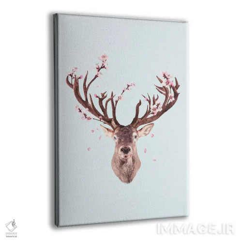 تابلو دکوراتیو "گوزن شکوفه گیلاس" اثر یوناس لوس - نمای پرسپکتیو محصول