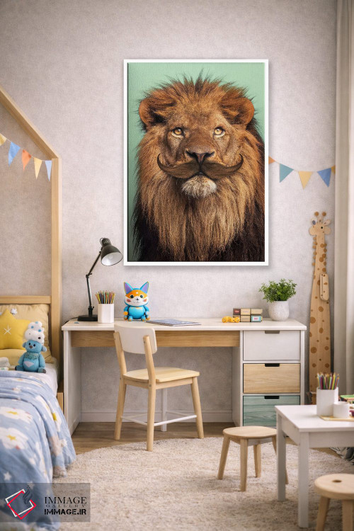 تابلو دکوراتیو "شیر ریش دار" اثر یوناس لوس - D1W