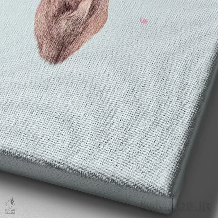 تابلو دکوراتیو "گوزن شکوفه گیلاس" اثر یوناس لوس - نمای نزدیک بافت بوم