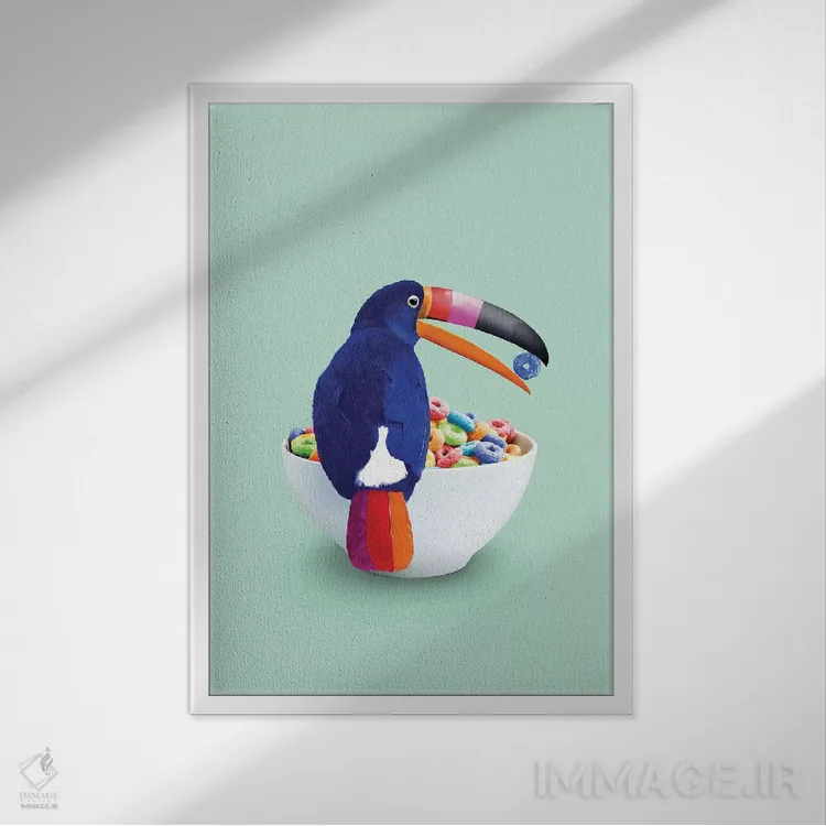 تابلو دکوراتیو "توقان غلات" اثر یوناس لوس - نمای قابدار سفید