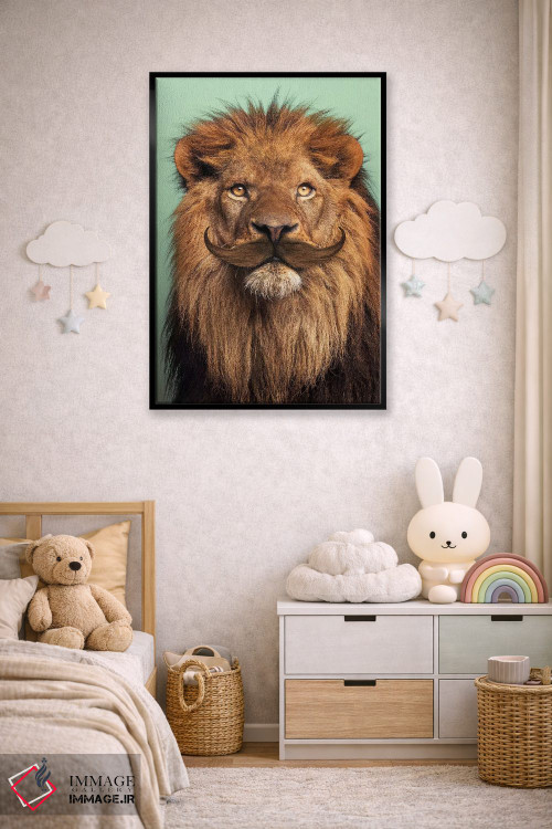 تابلو دکوراتیو "شیر ریش دار" اثر یوناس لوس - D6B