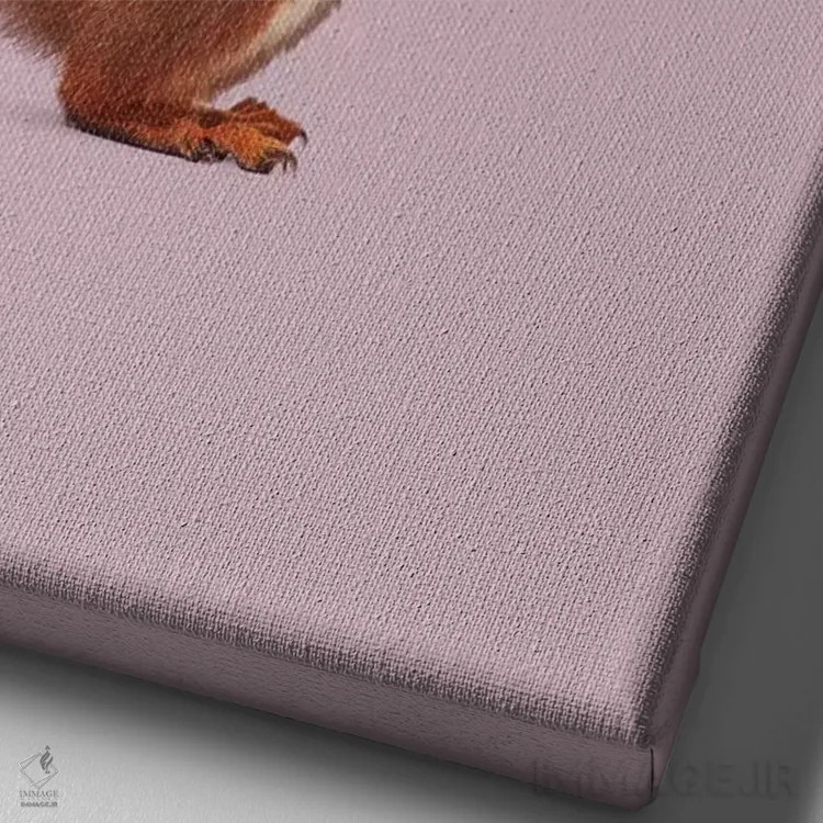 تابلو دکوراتیو "سنجابک " اثر یوناس لوس - نمای نزدیک بافت بوم