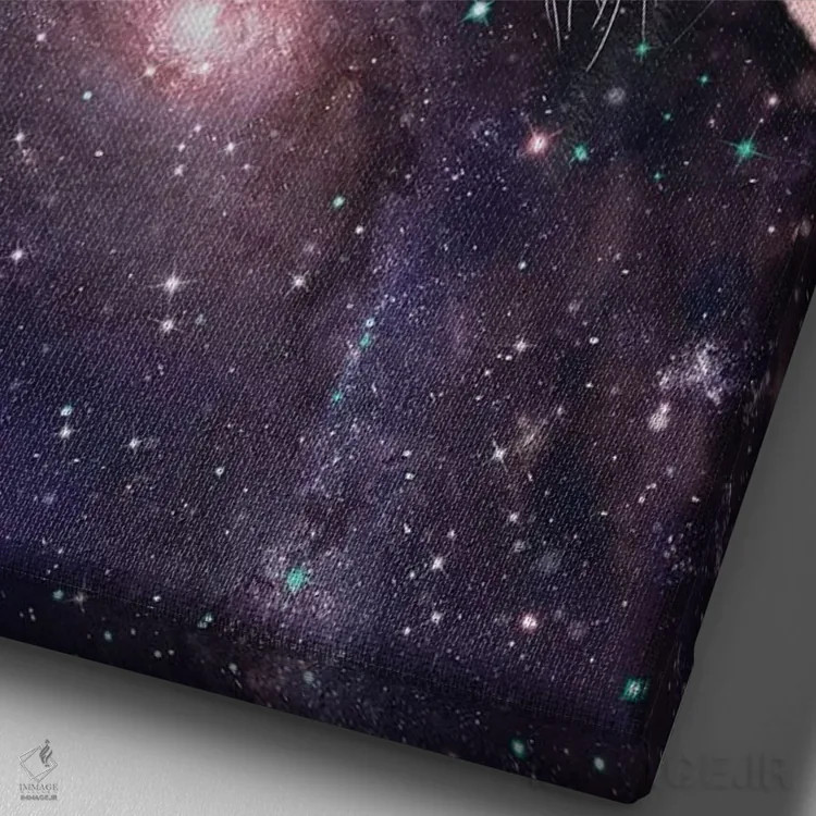 تابلو دکوراتیو "پلنگ کهکشانی" اثر یوناس لوس - نمای نزدیک بافت بوم