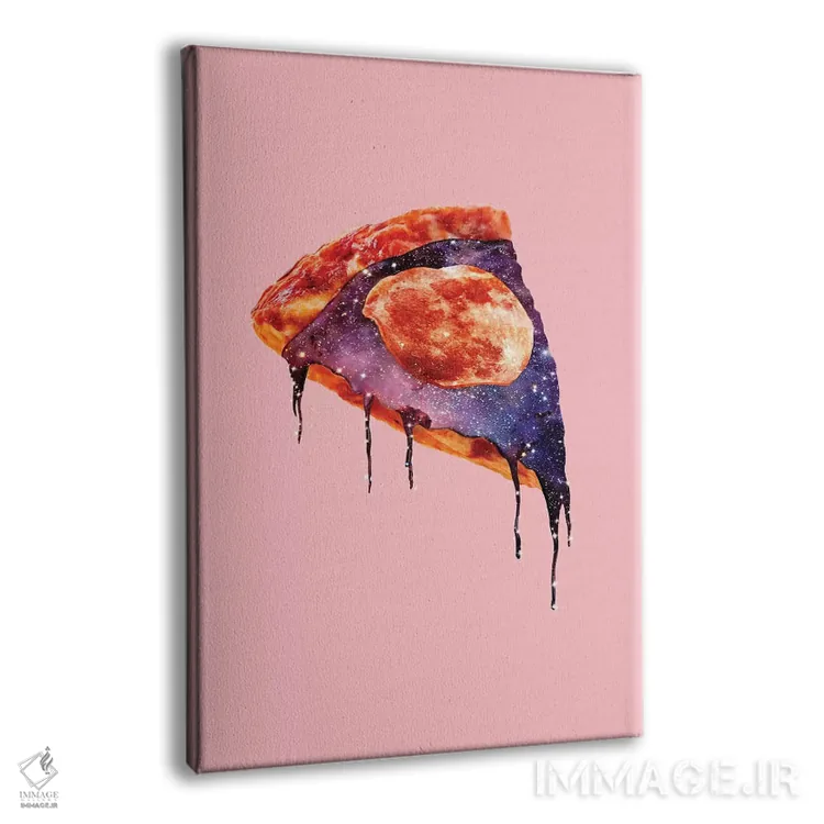 تابلو دکوراتیو "پیتزای کهکشانی" اثر یوناس لوس - نمای پرسپکتیو محصول