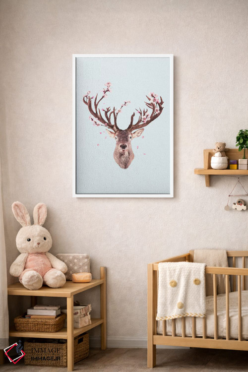 تابلو دکوراتیو "گوزن شکوفه گیلاس" اثر یوناس لوس - D3W