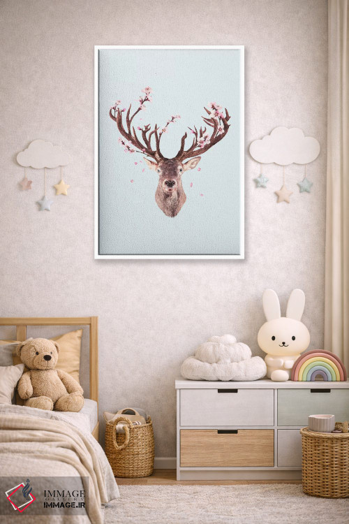 تابلو دکوراتیو "گوزن شکوفه گیلاس" اثر یوناس لوس - D4W