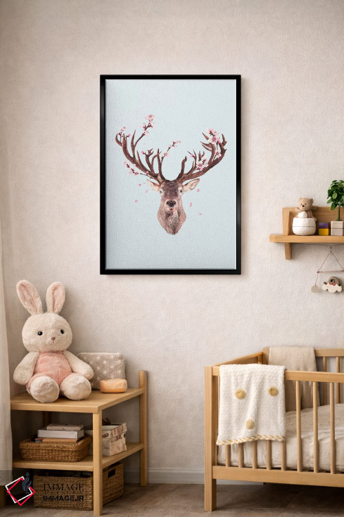 تابلو دکوراتیو "گوزن شکوفه گیلاس" اثر یوناس لوس - D5B