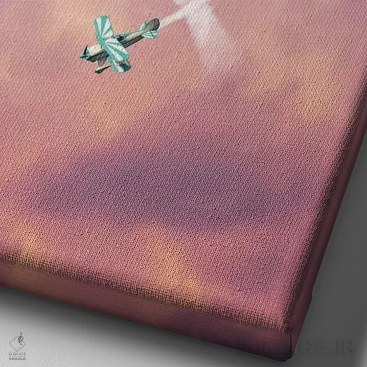 تابلو دکوراتیو "عشق در هواست" اثر یوناس لوس - نمای نزدیک بافت بوم