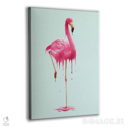 تابلو دکوراتیو "فلامینگوی ذوب شونده" اثر یوناس لوس - نمای پرسپکتیو محصول