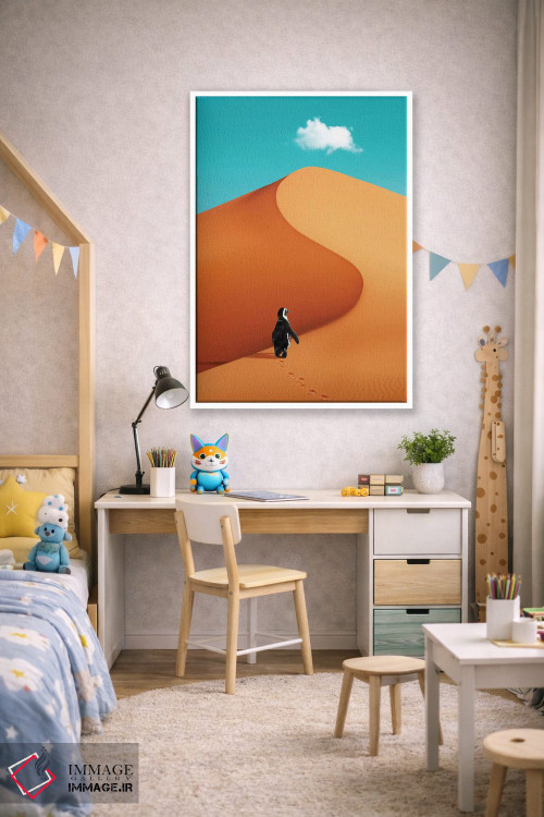 تابلو دکوراتیو "پنگوئن در تعطیلات" اثر یوناس لوس - D1W