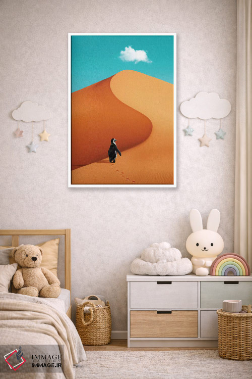 تابلو دکوراتیو "پنگوئن در تعطیلات" اثر یوناس لوس - D3W