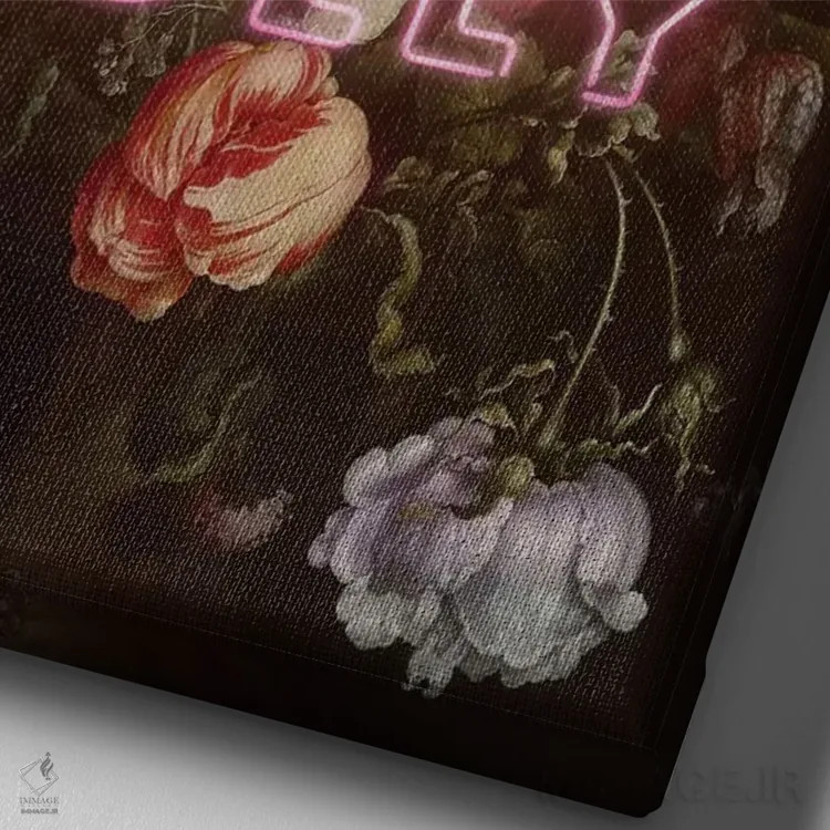 تابلو دکوراتیو "زندگی رنگارنگ" اثر یوناس لوس - نمای نزدیک بافت بوم