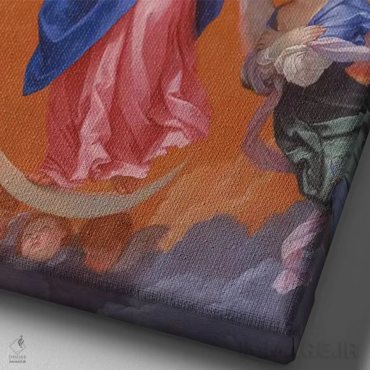 تابلو دکوراتیو "پهپاد مقدس" اثر یوناس لوس - نمای نزدیک بافت بوم