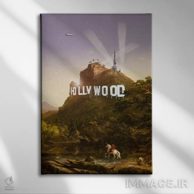 تابلو دکوراتیو "هالیوود" اثر یوناس لوس - نمای روبهرو روی دیوار