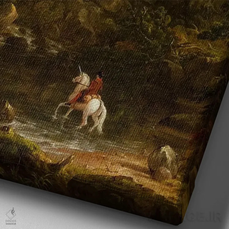 تابلو دکوراتیو "هالیوود" اثر یوناس لوس - نمای نزدیک بافت بوم