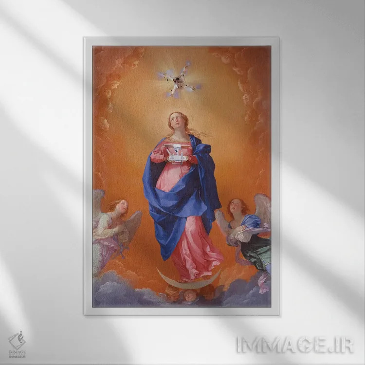 تابلو دکوراتیو "پهپاد مقدس" اثر یوناس لوس - نمای قابدار سفید