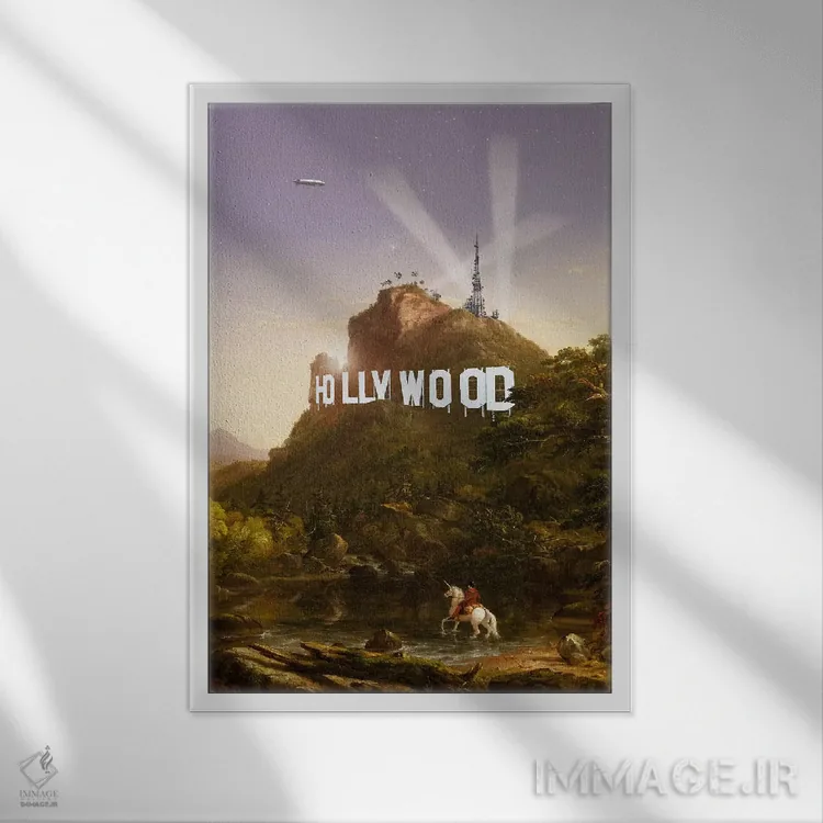 تابلو دکوراتیو "هالیوود" اثر یوناس لوس - نمای قابدار سفید