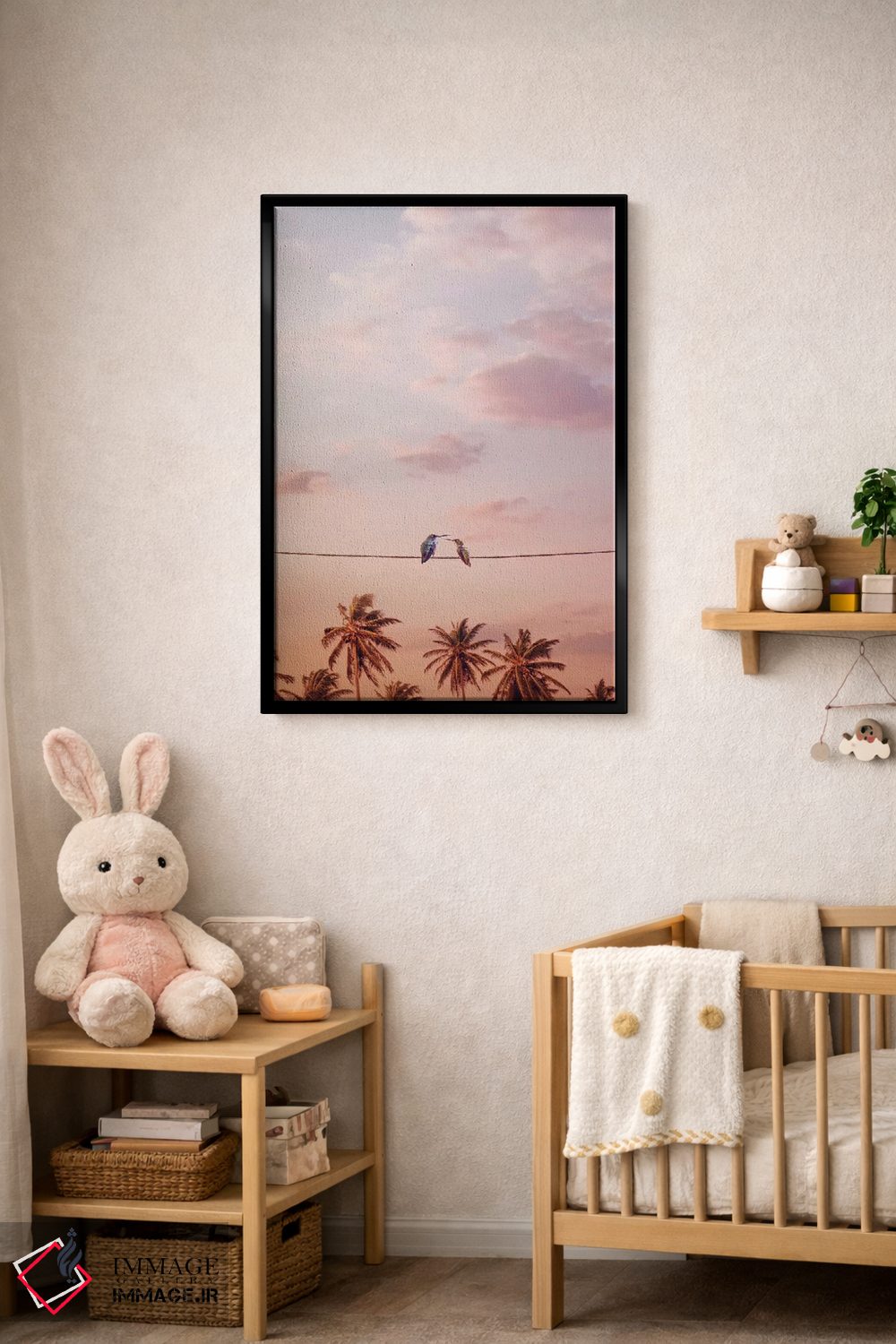 تابلو دکوراتیو "مرغ های مگس خوار عاشق" اثر یوناس لوس - D5B