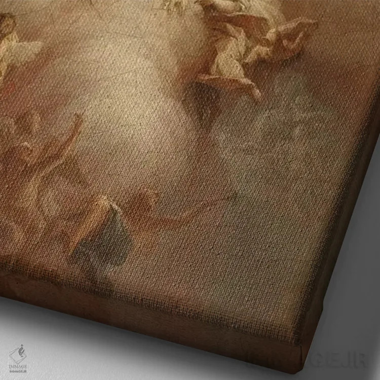 تابلو دکوراتیو "پیتزای مقدس" اثر یوناس لوس - نمای نزدیک بافت بوم