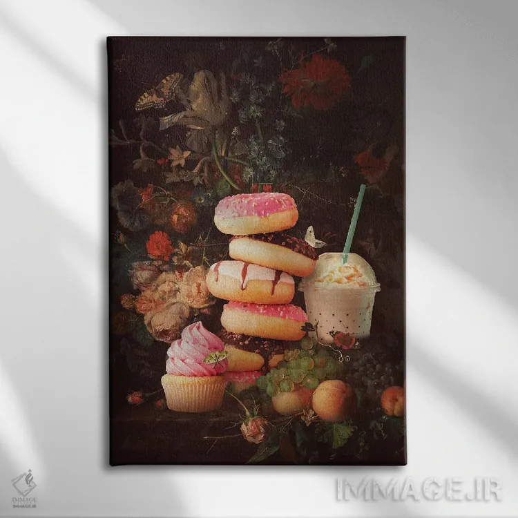 تابلو دکوراتیو "دسته گل شیرین" اثر یوناس لوس - نمای روبهرو روی دیوار