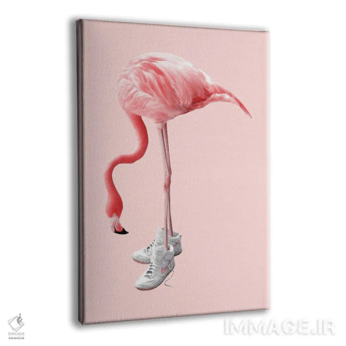 تابلو دکوراتیو "فلامینگوی کفش کتانی" اثر یوناس لوس - نمای پرسپکتیو محصول